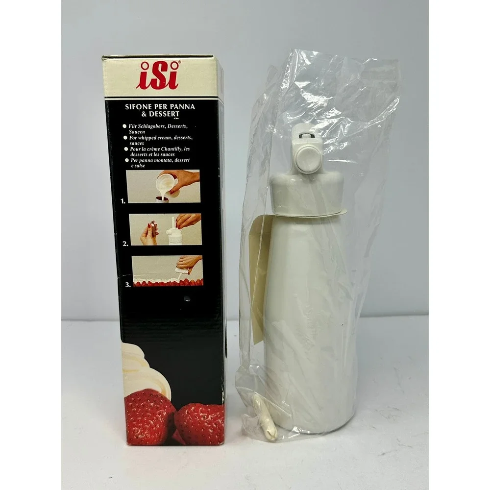 NEW! iSi Dessertprofi Supreme White Whipped Cream Dessert Maker 6611 Austria B2